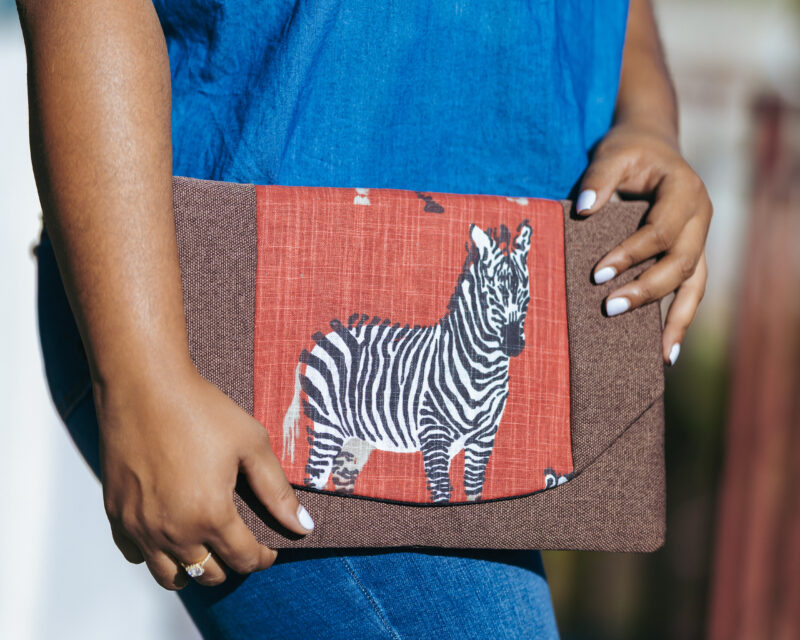 Zebra Chic Clutch by Marlita Creations